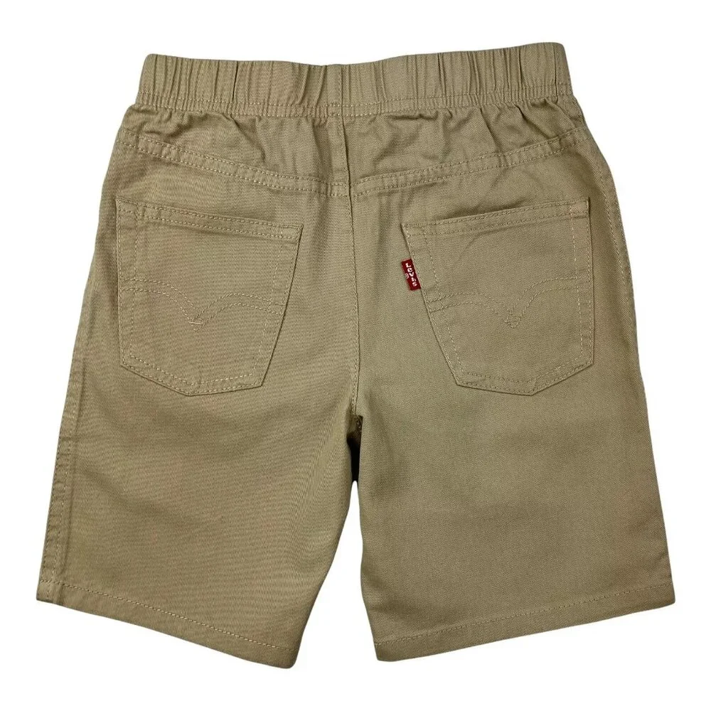 Levi's‎ Boys Shorts & T-Shirt Outfit Set Size 6-7 Blue/Beige Casual Stylish